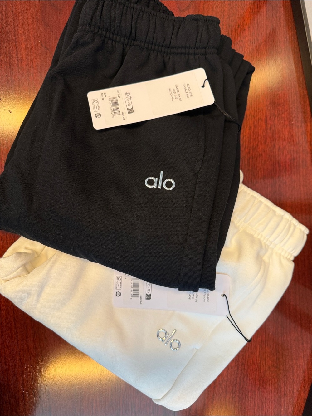 ALO Yoga Black & White Joggers Set (2-Pair) NWT
